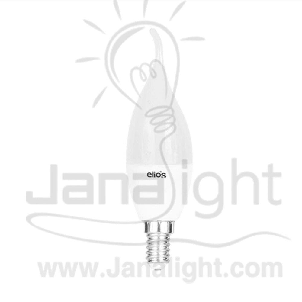 لمبة دمعة اليوس لد 5 وات ابيض شفاف Elios candle angular bulb 5 Watt white transparent
